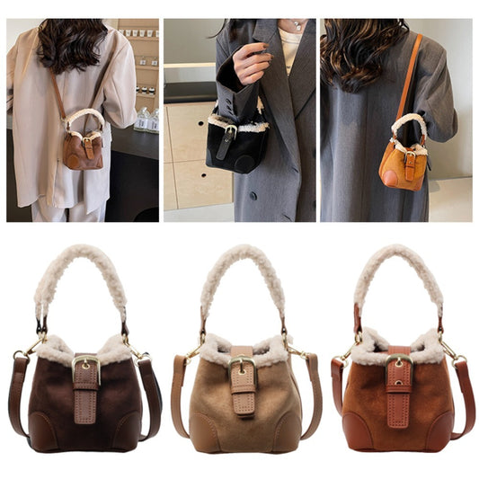 Casual Bag  Retro Plush Bag Versatile Plush Designer Bags Purse And Handbags Female Bags